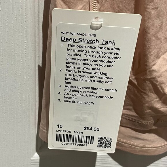 Sz 10 Lululemon Deep Stretch Tank - Picture 6 of 9